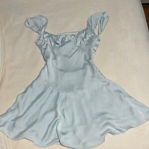 Meshki Light Blue Satin Chemise